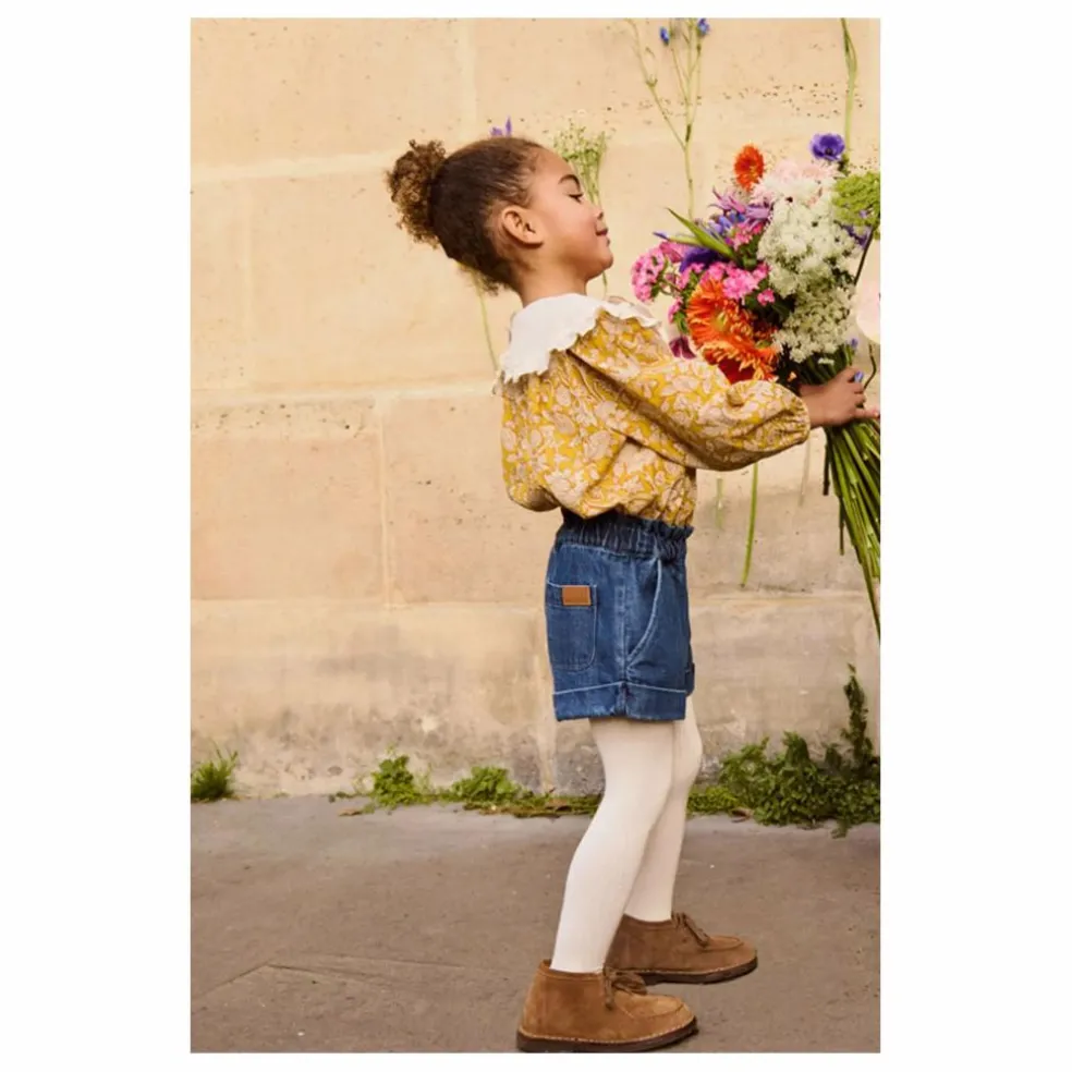 Blouse Col Brodé Clea Coton Bio | Miel