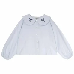 Blouse Col Claudine Felicia | Bleu Clair