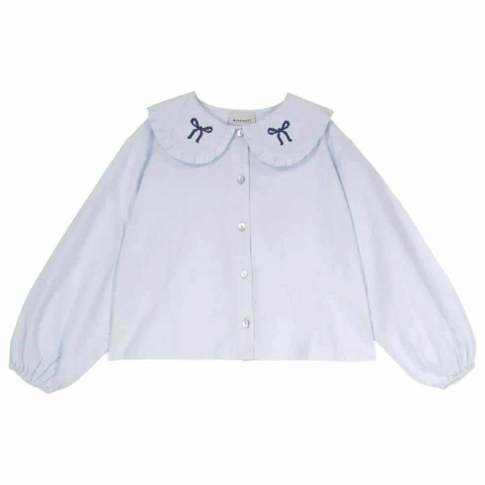 Blouse Col Claudine Felicia | Bleu Clair