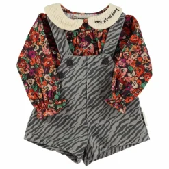 Blouse Col Claudine Fleurie | Noir