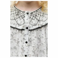 Blouse Col Smocké | Blanc