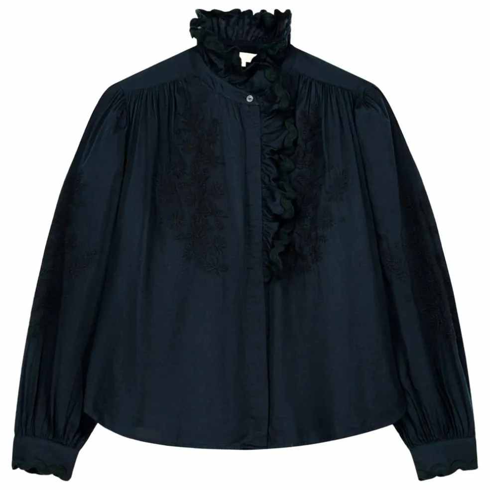 Blouse Cora Voile de Coton Bio - Collection Femme | Noir