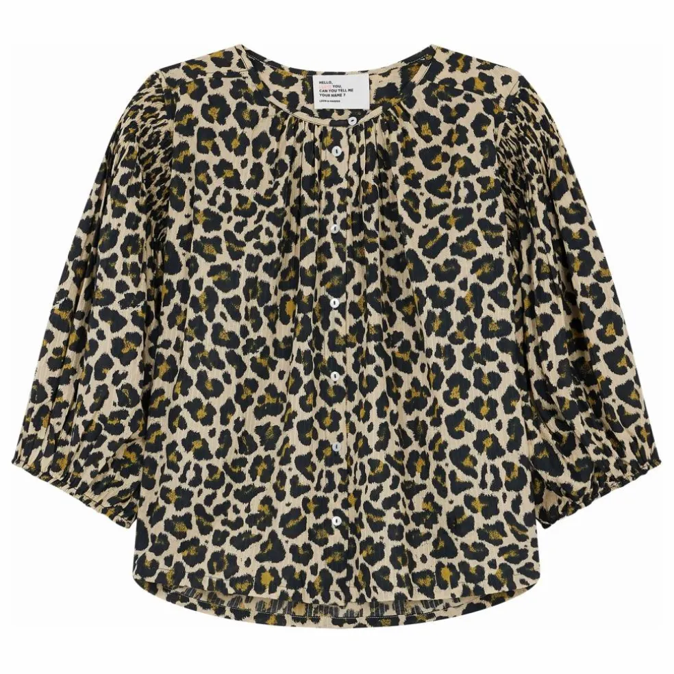 Blouse Corso Léopard Coton Bio | Beige