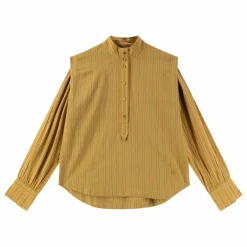 Blouse Cristo Rayée Coton Bio | Camel