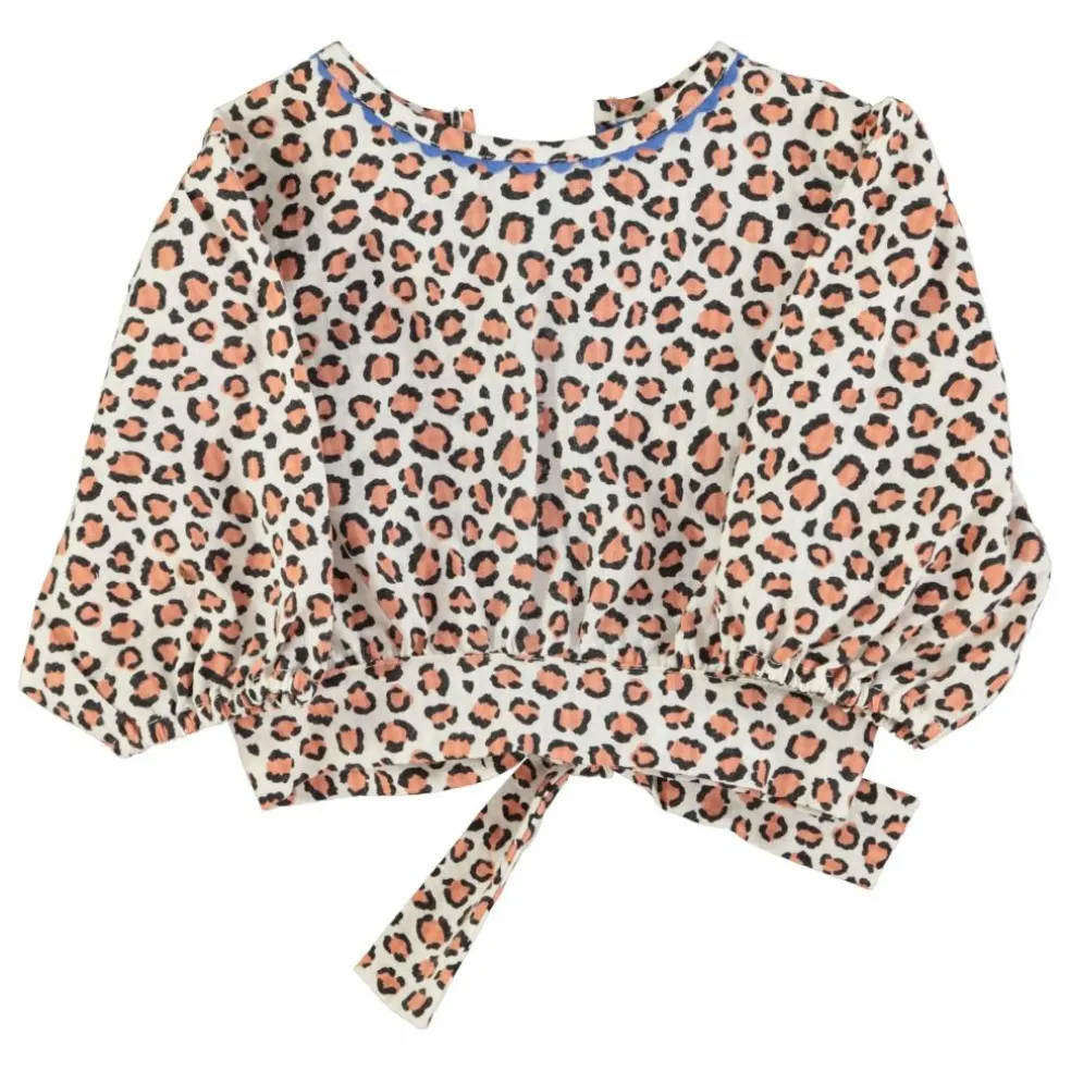 Blouse Crop Léopard Coton Bio | Ecru