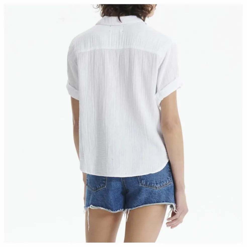 Blouse Cruz Gaze de Coton | Blanc