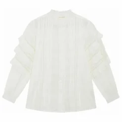 Blouse Cuban Schiffli Omara | Blanc
