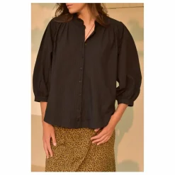 Blouse Dahlia Seersucker - Collection Femme | Noir