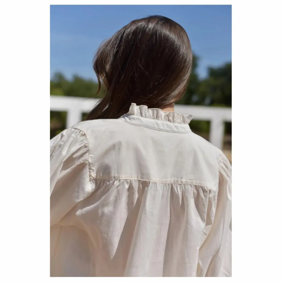 Blouse Dahlia Seersucker - Collection Femme | Ecru