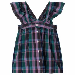 Blouse Elea Carreaux Coton Bio | Violet