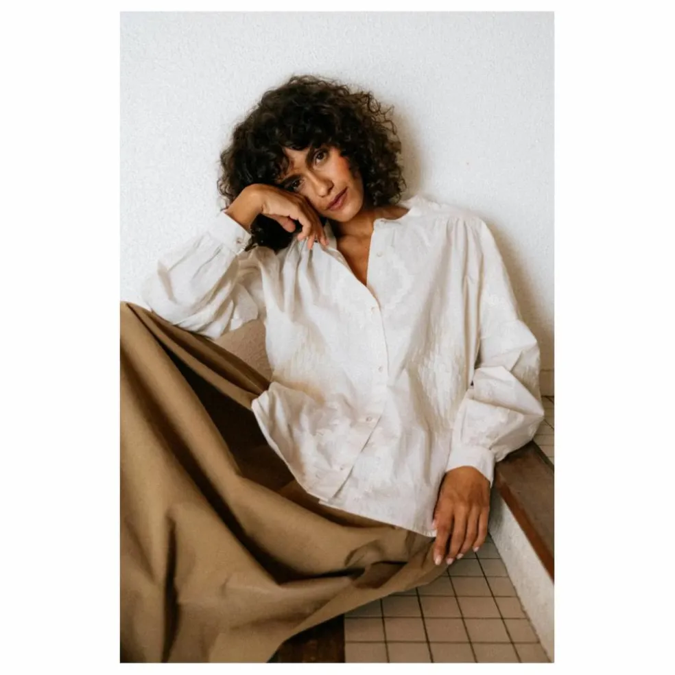 Blouse Ella Astra Brodée | Ecru