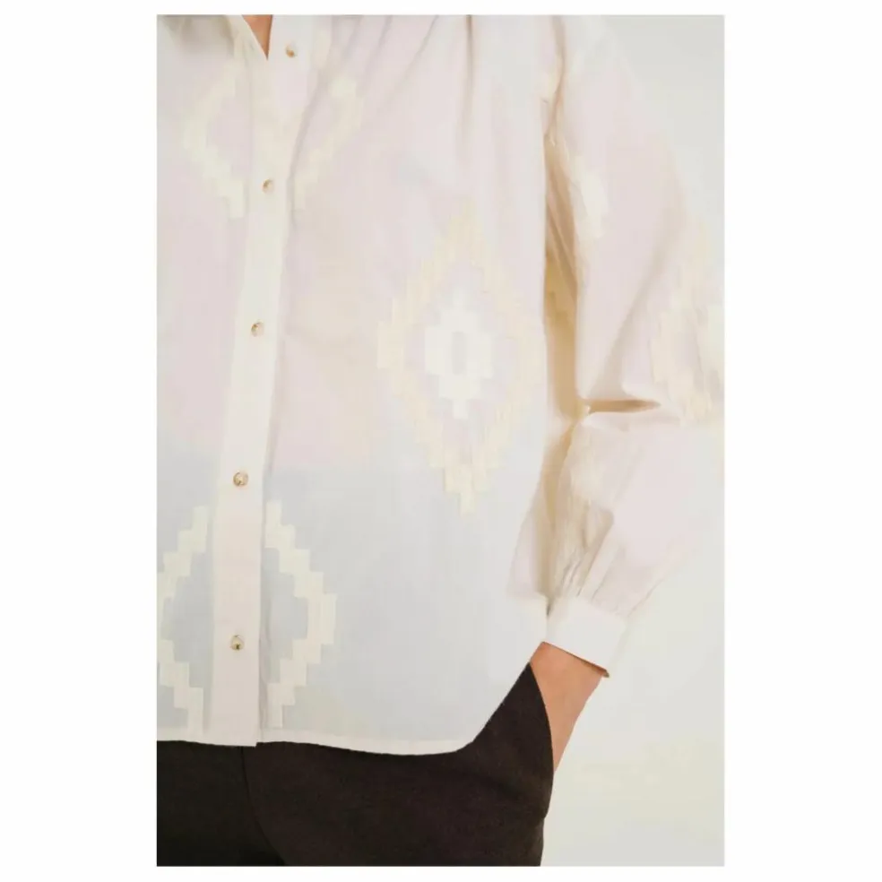 Blouse Ella Astra Brodée | Ecru