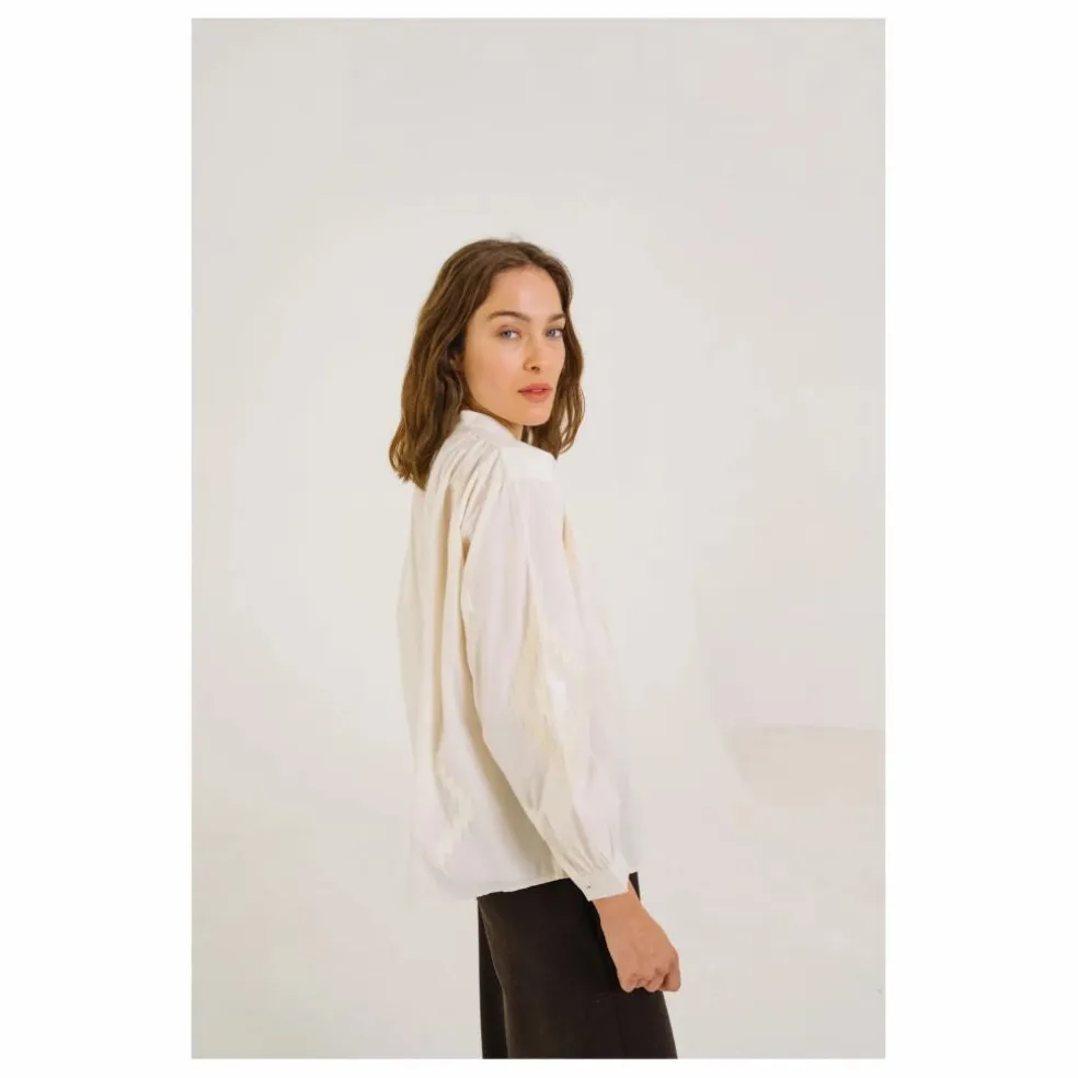 Blouse Ella Astra Brodée | Ecru