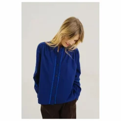 Blouse Ella Calypso Brodée | Bleu