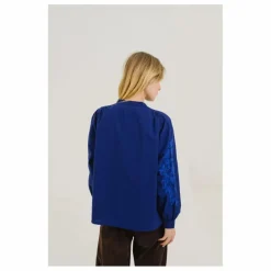 Blouse Ella Calypso Brodée | Bleu