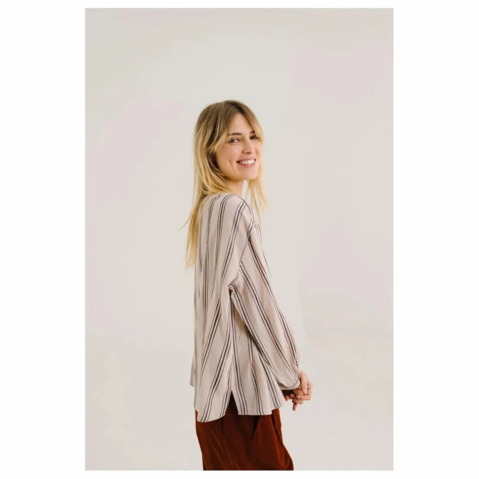 Blouse Ella Canyon Rayée | Beige