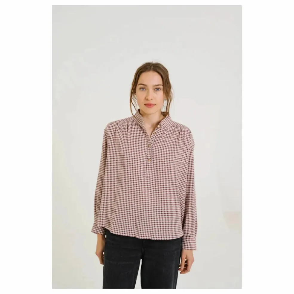 Blouse Emma Newport Carreaux | Rouge