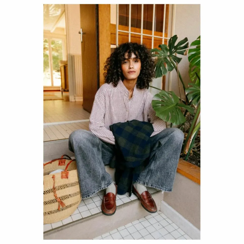 Blouse Emma Newport Carreaux | Rouge