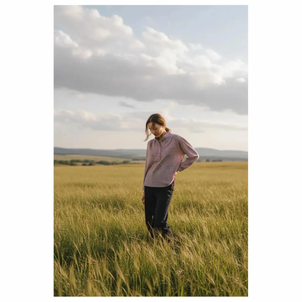 Blouse Emma Newport Carreaux | Rouge