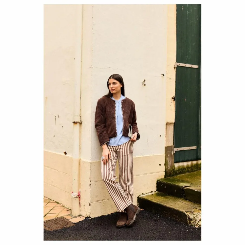 Blouse Engrace Oxford | Bleu ciel