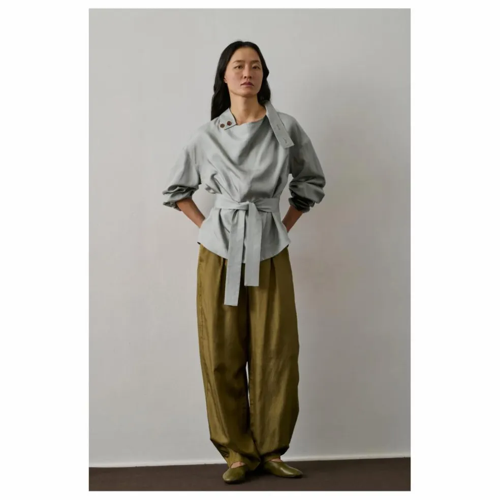 Blouse Felicite Soie | Bleu Glacier