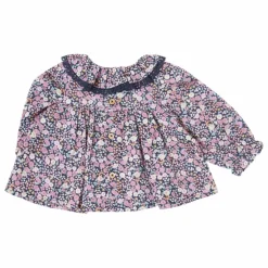 Blouse Fleurs Baby | Bleu marine