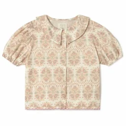Blouse Fleurs Coton Bio | Ecru