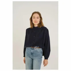 Blouse Giannita Velours Milleraies | Bleu marine