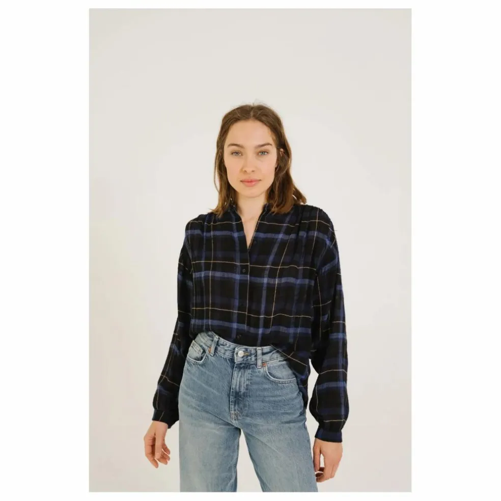 Blouse Gladis Preston Carreaux | Bleu