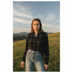 Blouse Gladis Preston Carreaux | Bleu