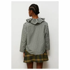 Blouse Heidi Carreaux | Vert kaki