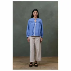 Blouse Hyacia Chambray Coton Bio - Collection Femme | Bleu