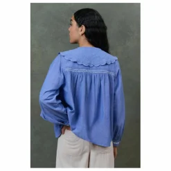 Blouse Hyacia Chambray Coton Bio - Collection Femme | Bleu