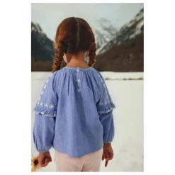Blouse Irisa Chambray Coton Bio | Bleu