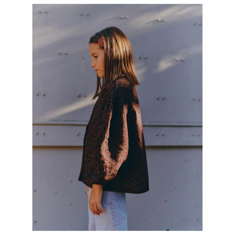 Blouse Irène Léopard | Marron