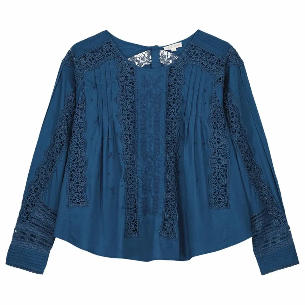Blouse Jeannine Voile de Coton Bio - Collection Femme | Bleu