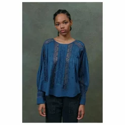 Blouse Jeannine Voile de Coton Bio - Collection Femme | Bleu