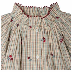 Blouse Jordana Carreaux Coton Bio | Bleu