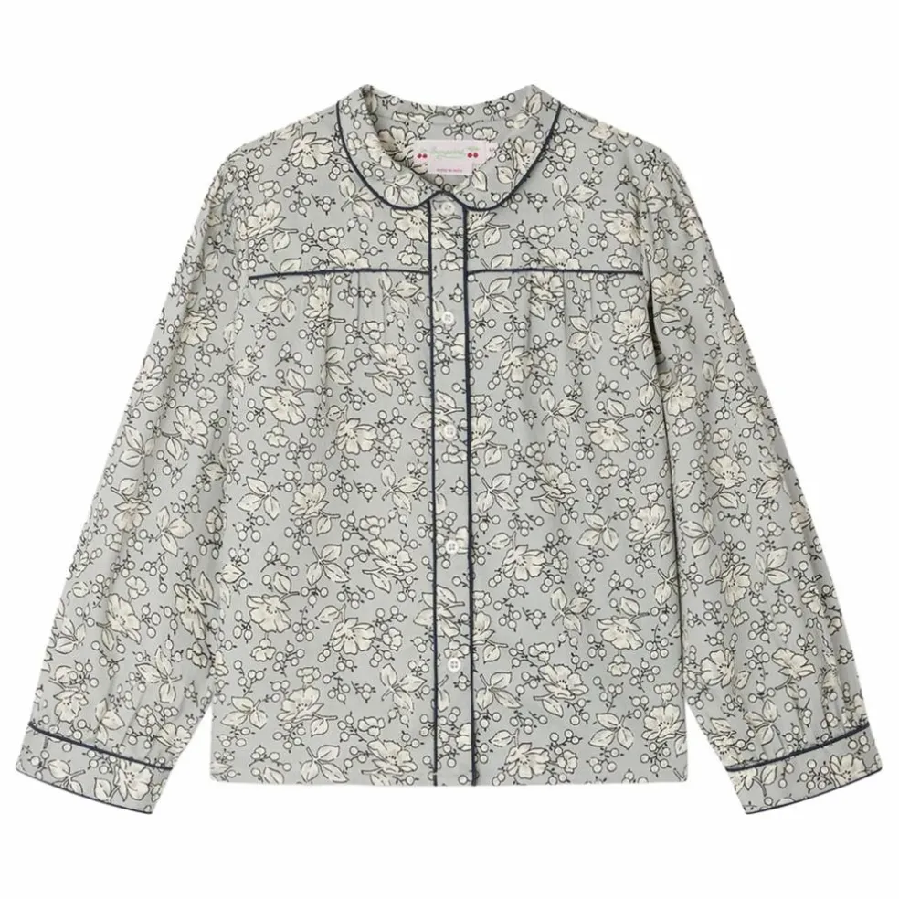 Blouse Josseline Coton Bio | Bleu gris