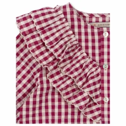 Blouse Kim Carreaux Coton Bio | Violet