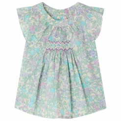 Blouse Laurie Liberty Coton Bio | Vert d'eau