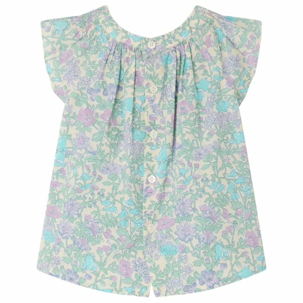 Blouse Laurie Liberty Coton Bio | Vert d'eau