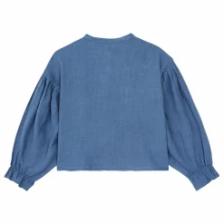 Blouse Lin | Bleu