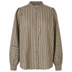 Blouse Lina Carreaux | Noir