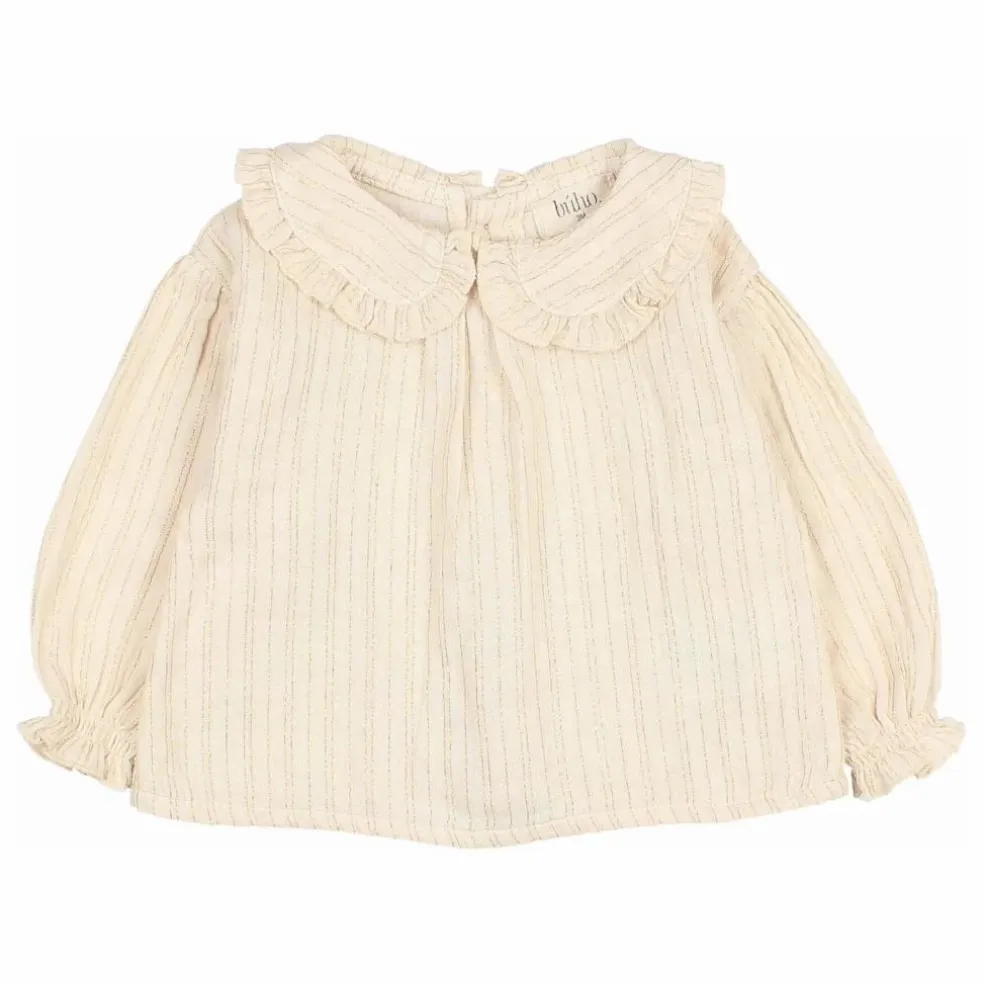 Blouse Lurex Coton Bio | Ivoire