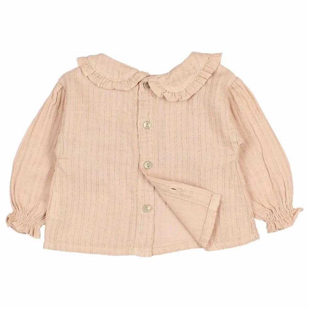 Blouse Lurex Coton Bio | Rose