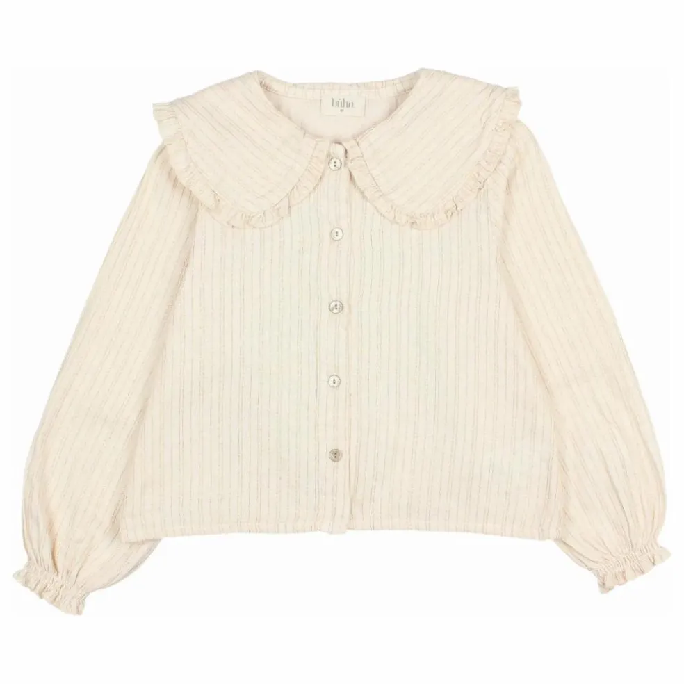 Blouse Lurex Gaze de Coton Bio | Ivoire