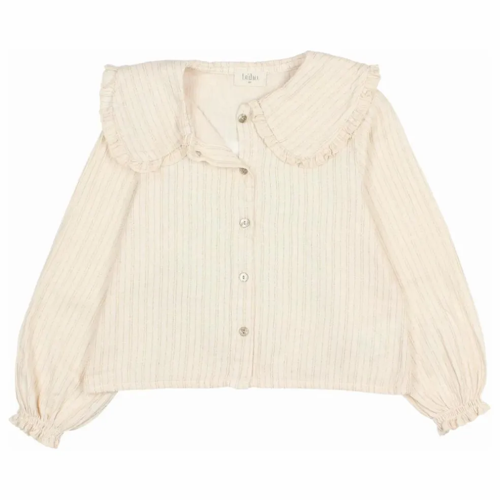 Blouse Lurex Gaze de Coton Bio | Ivoire