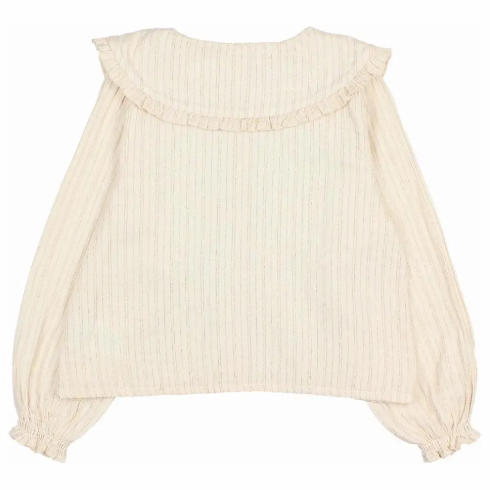 Blouse Lurex Gaze de Coton Bio | Ivoire