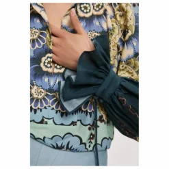 Blouse Madalena Coton et Soie | Bleu